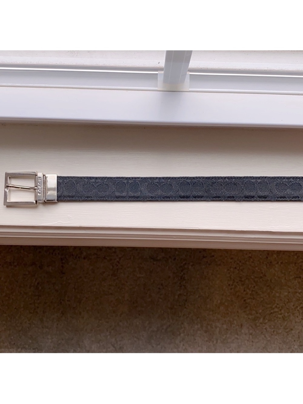 Coach Monogram & Leather Reversible Belt